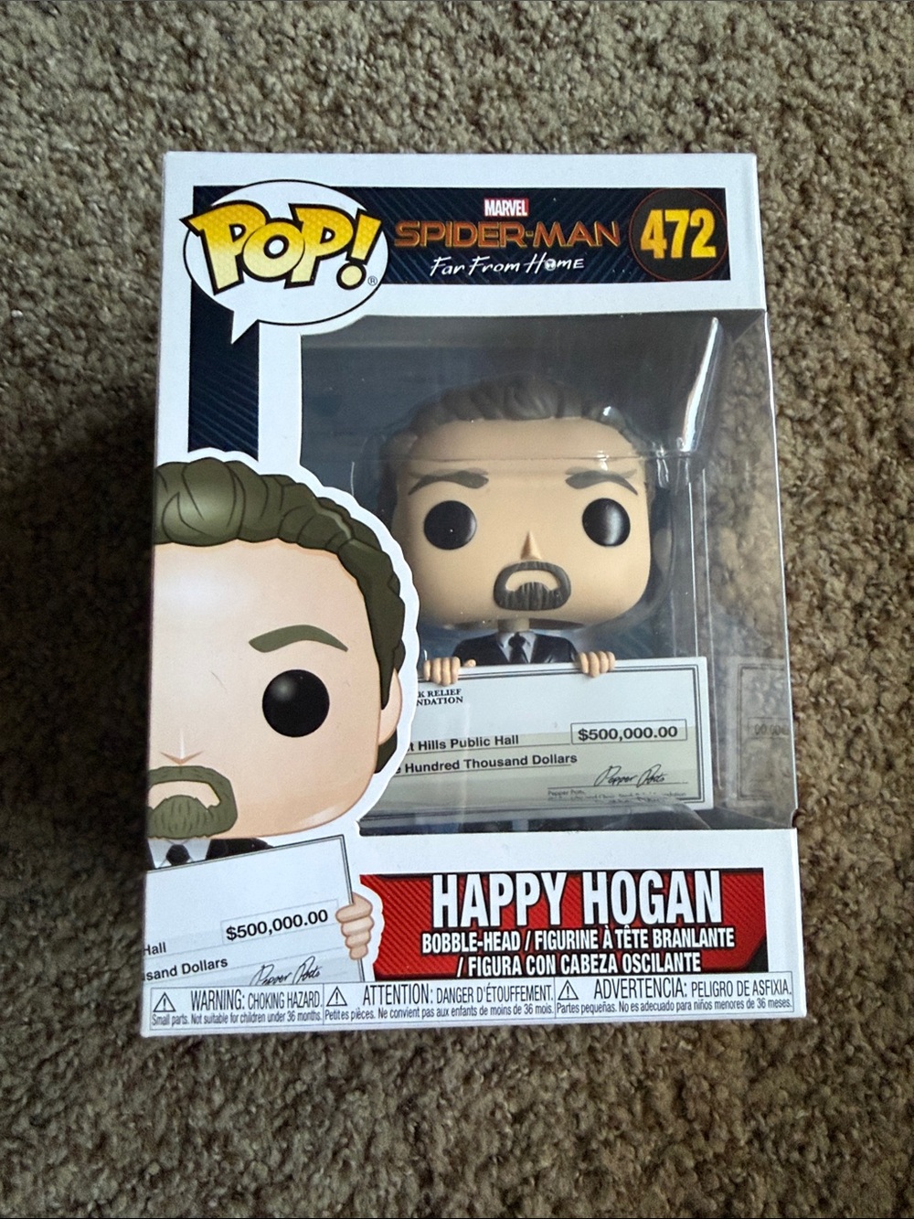 Funko Pop! Marvel Spider-Man Far From Home #472 Happy Hogan - White, Black, Tan
